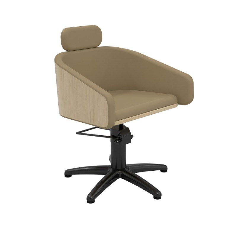 SILLA DE CORTE BEIGE ALYA PIE ESTRELLA
