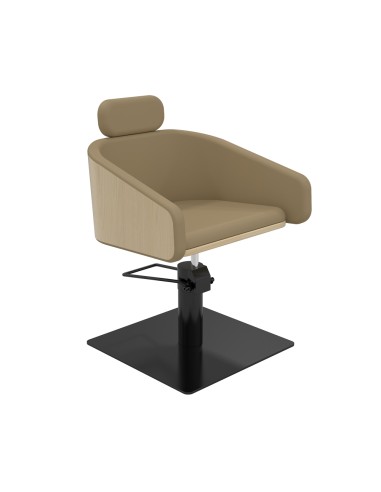 ALYA BEIGE CUTTING CHAIR FLAT SQUARE BASE