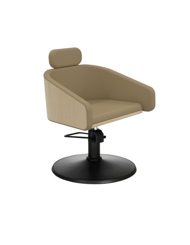 ALYA BEIGE CUTTING CHAIR ROUND OVAL BASE
