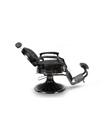 CARONTE BLACK CHROME-PLATED BARBER CHAIR