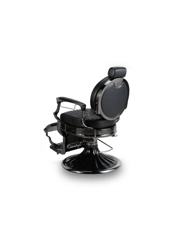 CARONTE BLACK CHROME-PLATED BARBER CHAIR