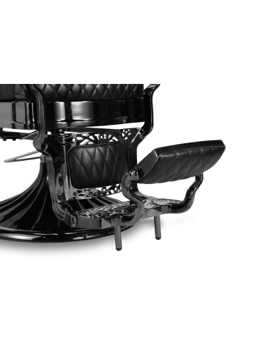 CARONTE BLACK CHROME-PLATED BARBER CHAIR