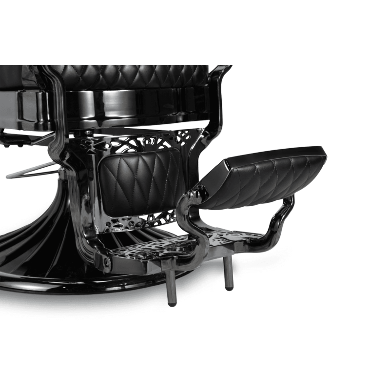 CARONTE BLACK CHROME-PLATED BARBER CHAIR