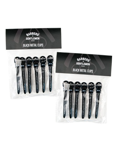 HAIR CLIPS PREMIUM BLACK B&G