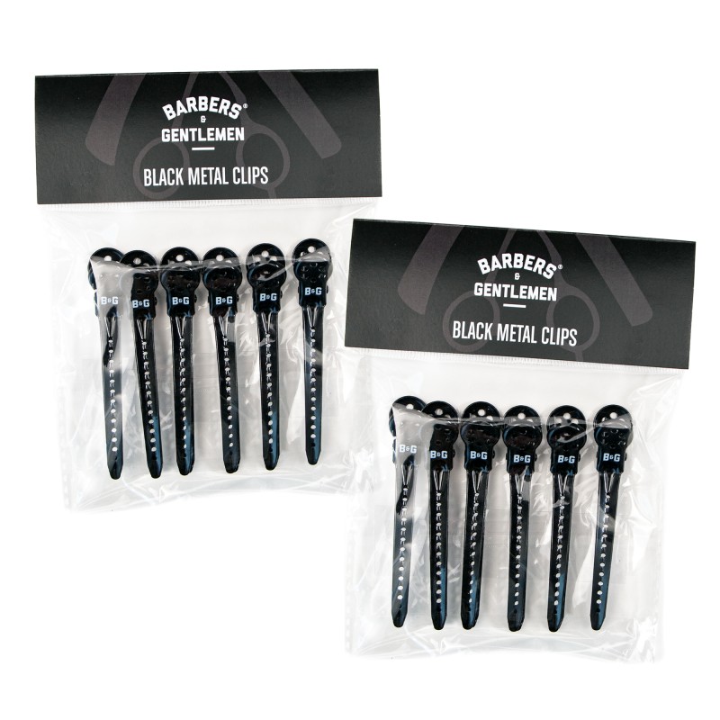 HAIR CLIPS PREMIUM BLACK B&G