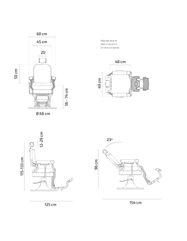 GERION CLASSIC BARBER CHAIR