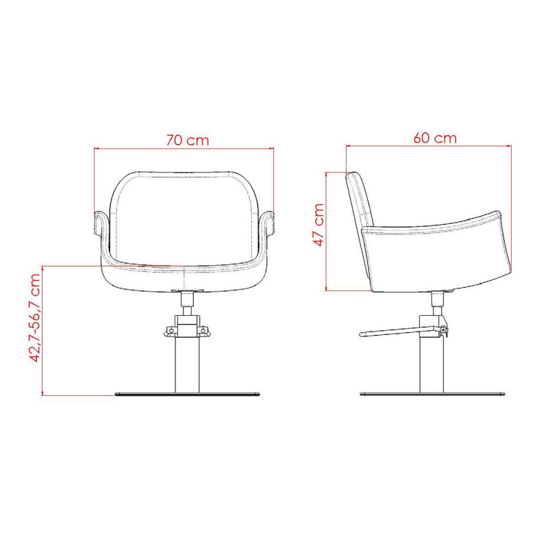 HYDRA CUTTING CHAIR FLAT SQUARE BASE
