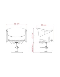 LYRA CUTTING CHAIR FLAT SQUARE FOOT 2