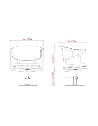SILLA DE CORTE LYRA PIE CUADRADO PLANO