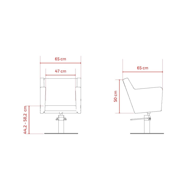 ANOUK CUTTING CHAIR FLAT CIRCULAR BASE