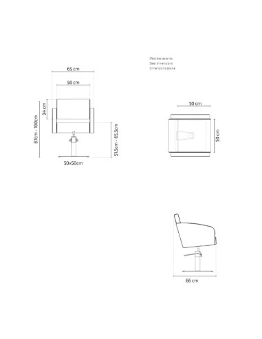 LORIS BLACK CUTTING CHAIR BLACK SQUARE FOOT