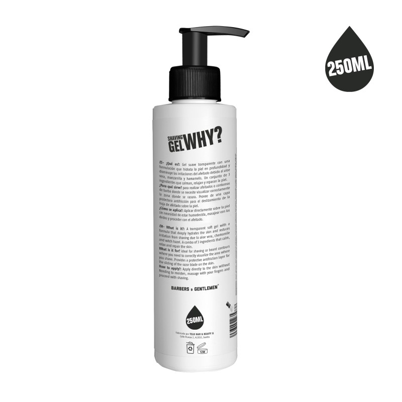 GEL DE AFEITADO TRANSPARENTE CON ALOE 250ML BG