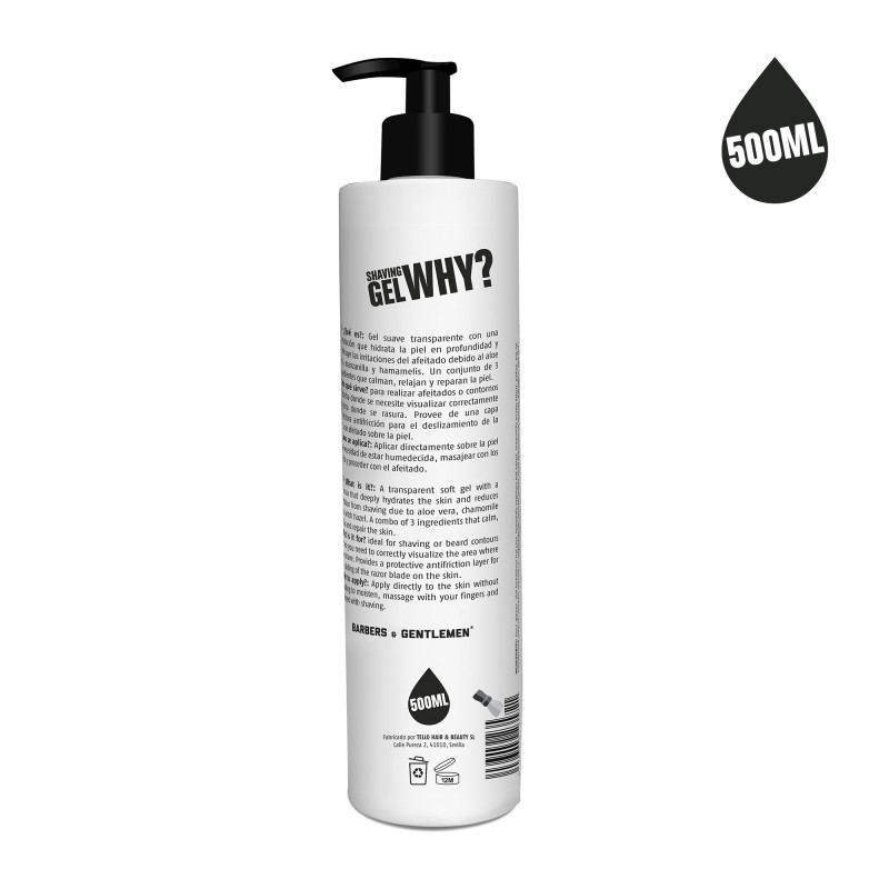 GEL DE AFEITADO TRANSPARENTE CON ALOE 500ML B&G