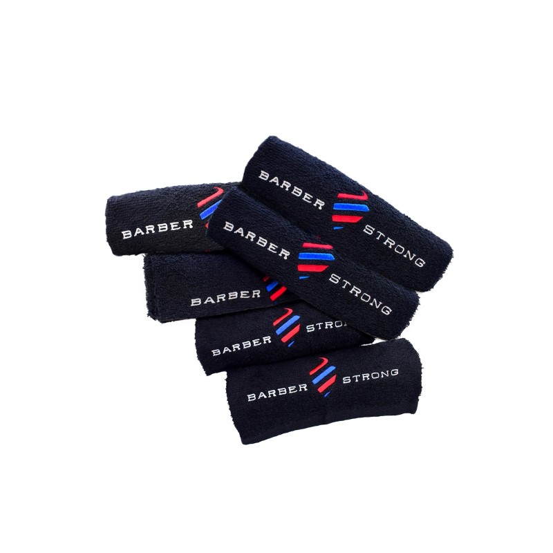 TOALLAS PREMIUM NEGRAS 6pack BARBER STRONG