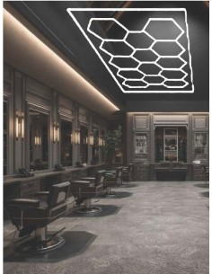 LUZ LED TECHO BARBERIA HEXAGONO
