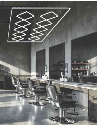 LUZ LED TECHO BARBERIA ROMBO