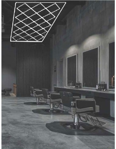 LED LIGHT FOR BARBER SHOP CEILING “GRID”