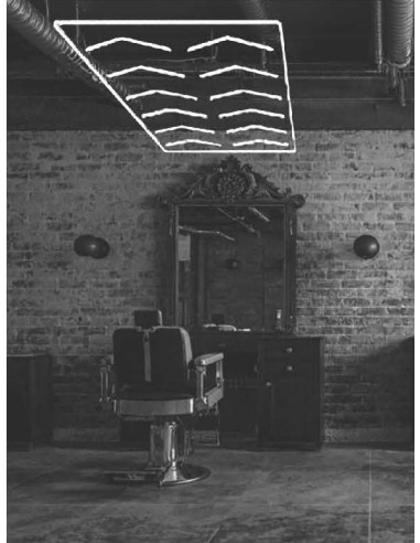 LED LIGHT FOR BARBER SHOP CEILING “DOUBLE ARROW”