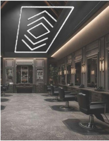 LED LIGHT FOR BARBER SHOP CEILING “RHOMBUS-ARROW”
