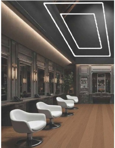 LUZ LED TECHO BARBERIA RECTANGULO
