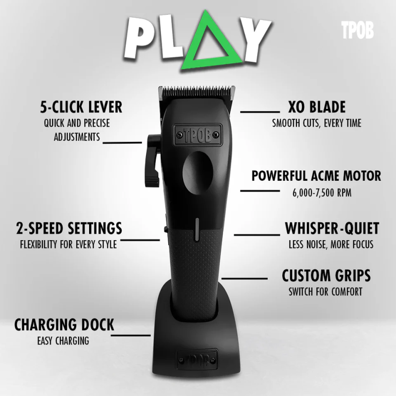 MAQUINA CLIPPER PLAY BLACK TPOB