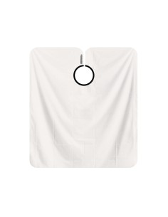 SILICONE NECK BARBER CAPE WHITE