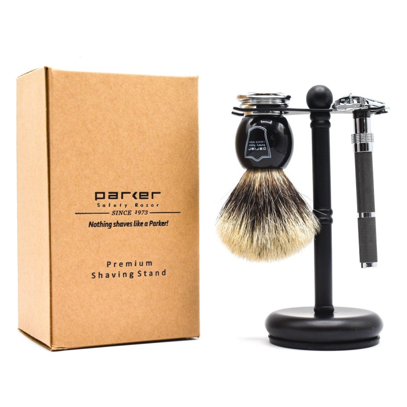 PARKER BLACK DELUXE SHAVE BRUSH STAND