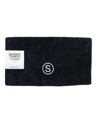 BARBER TOWELS BLACK 3 PACK STANDARD ISSUE