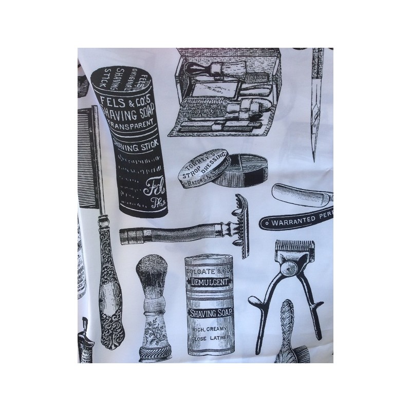 CAPA DE CORTE BARBERIA VINTAGE BLANCA