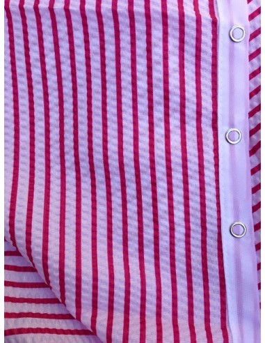 CAPA DE CORTE DE RAYAS ROJAS "SEERSUCKER" BARBERIA 