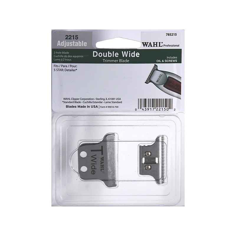 CUCHILLAS T-WIDE EXTRA ANCHAS  2215 PARA WAHL DETAILER
