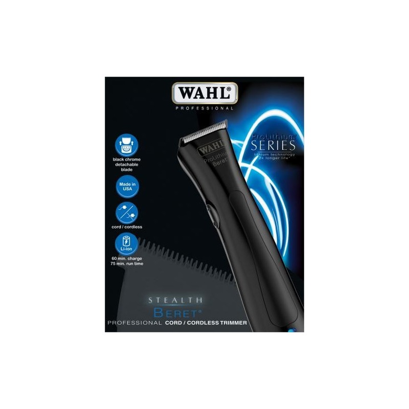 MÁQUINA BERET BLACK PROLITHIUM WAHL