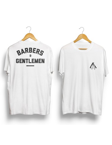 CAMISETA BARBER AND GENTLEMEN N1 TALLA L BLANCA