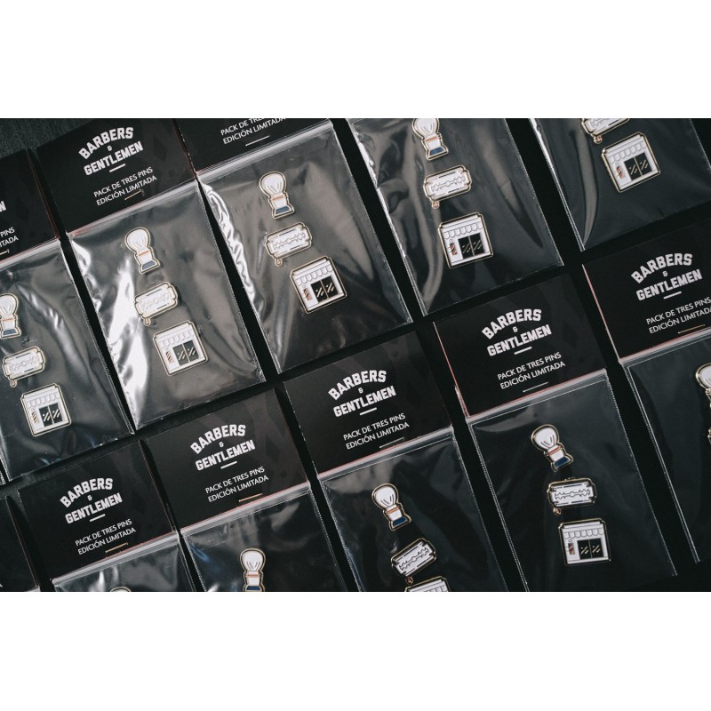 PACK DE 3 PINS BARBERSHOP COLLECTION LIMITED B&G