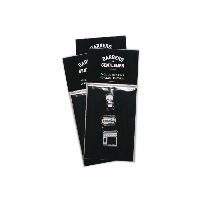 PACK DE 3 PINS BARBERSHOP COLLECTION LIMITED B&G