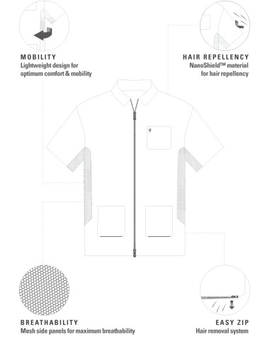 THE BARBER WHITE JACKET BARBER STRONG