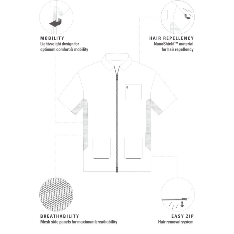 THE BARBER WHITE JACKET BARBER STRONG
