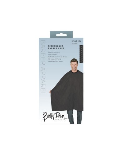 THE CLASSIC BLUE "SEERSUCKER" HAIR CUTTING CLOAK/CAPE