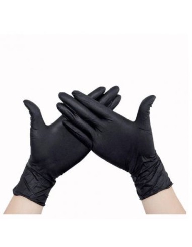BLACK DISPOSABLE SIZE MEDIUM LATEX GLOVES