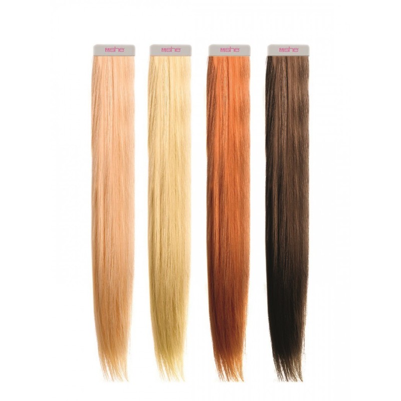 EXTENSIONES DE CABELLO NATURAL  ADHESIVAS  4unid  SHE 